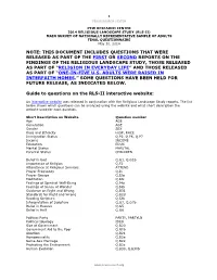 QUESTIONNAIRE May 30, 2014
