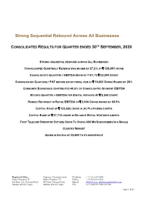 Strong Sequential Rebound Across All Businesses