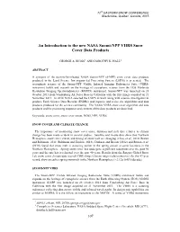 12 G. Riggs, D.K. Hall. an Introduction to the New NASA Suomi-NPP VIIRS
