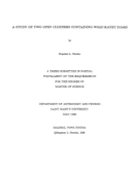 A Study of Two Open Clusters Containing Wolf-Rayet Stars