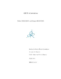 ABCD of Instantons