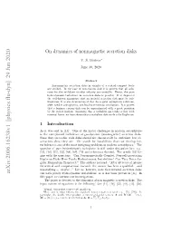 On Dynamics of Nonmagnetic Accretion Disks