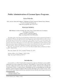 Public Administration of German Space Programs