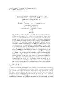 The Complexity of Counting Poset and Permutation Patterns