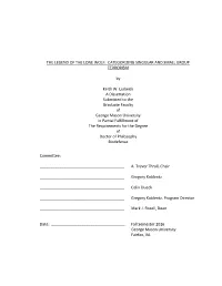 The Legend of the Lone Wolf: Categorizing Singular and Small Group Terrorism