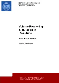 Volume Rendering Simulation in Real-Time