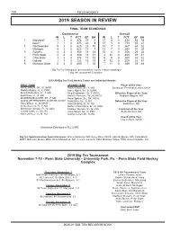 2019 Season in Review