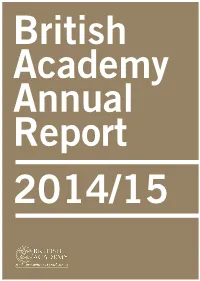 British Academy Annual Report 2014-2015