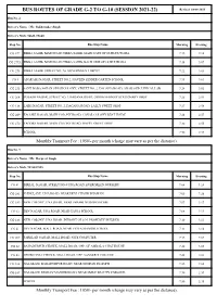 BUS ROUTES of GRADE G-2 to G-10 (SESSION 2021-22) Revised 10-08-2021