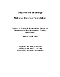 Department of Energy National Science Foundation