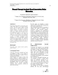 Formal Concept Analysis Based Association Rules Extraction