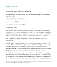 Interview with Rudolph Aggrey