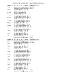 Meet Schedule