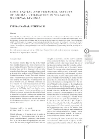Rannamaee Valk Some Spatial and Temporal Aspects of Animal