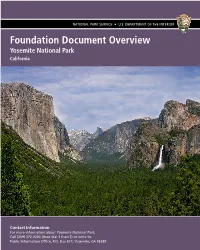 Yosemite National Park Foundation Overview