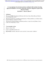 A Transcriptomics-Based Meta-Analysis Combined