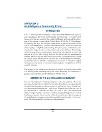 APPENDIX C an Intelligence Community Primer
