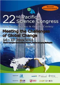 Beginning with the 1St Meeting in Honolulu in 1920, Pacific Science Congresses Have Been Held Every Four Years in a Variety of Venues Around the Asia-Pacific Basin
