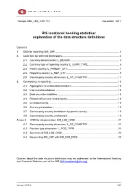 BIS Locational Banking Statistics: Notes to Explain the Data Structure