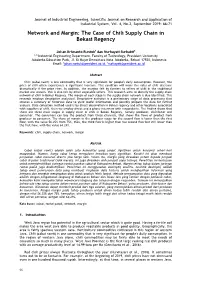 Network and Margin: the Case of Chili Supply Chain in Bekasi Regency