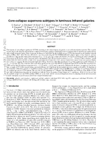Core-Collapse Supernova Subtypes in Luminous Infrared Galaxies