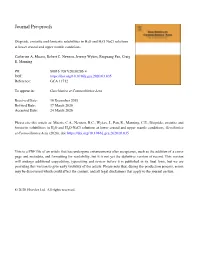 Diopside, Enstatite and Forsterite Solubilities in H2O and H2O-Nacl Solutions at Lower Crustal and Upper Mantle Conditions