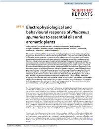 Electrophysiological and Behavioural Response of Philaenus Spumarius To