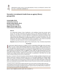Executive Recruitment Triads from an Agency Theory Perspective