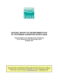 National Report on the Implementation of the Ramsar Convention on Wetlands