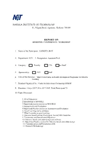Report on Semister/ Conference / Workshop