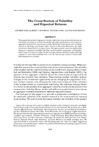 The Cross-Section of Volatility and Expected Returns