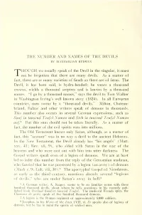 The Number and Names of the Devils