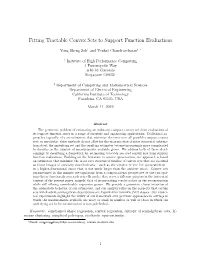 Fitting Tractable Convex Sets to Support Function Evaluations