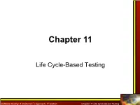 Jorgensen's Chapter 11: Life Cycle-Based Testing