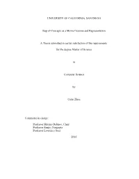 UNIVERSITY of CALIFORNIA, SAN DIEGO Bag-Of-Concepts As a Movie