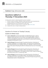 View Questions Tabled on PDF File 0.16 MB