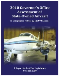 2010 Governor's of Ice Assessment of State-Owned Aircraft