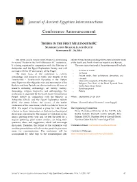 Conference Announcement