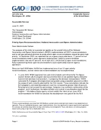 GAO-21-574PR, Accessible Version, Priority Open Recommendations
