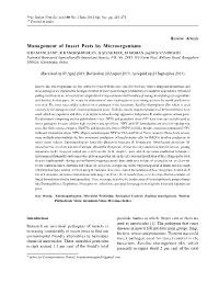 Management of Insect Pests by Microorganisms
