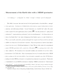 Measurement of the Earth Tides with a MEMS Gravimeter