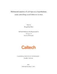Multimodal Analysis of Cell Types in a Hypothalamic Node Controlling Social Behavior in Mice