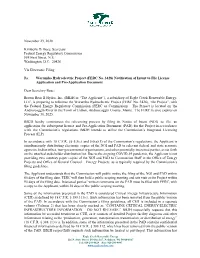Notice of Intent and Pre-Application Document