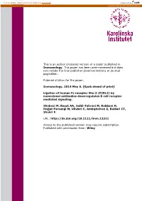This Is an Author Produced Version of a Paper Published in Immunology