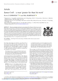 Article James Croll – Aman‘Greater Far Than His Work’ Kevin J