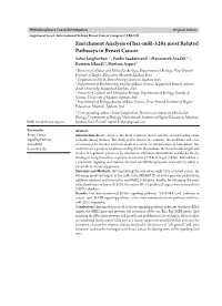 Enrichment Analysis of Hsa-Mir-320A Most Related Pathways in Breast Cancer