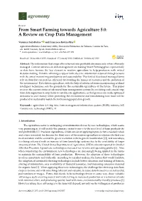 From Smart Farming Towards Agriculture 5.0: a Review on Crop Data Management