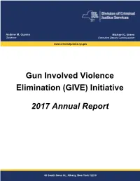 Gun Involved Violence Elimination (GIVE) Initiative 2017 Annual Report