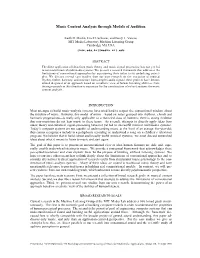 Music Content Analysis Through Models of Audition