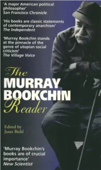 The Murray Bookchin Reader